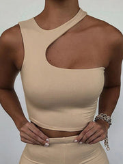 Cut Out Sexy Crop Off Shoulder