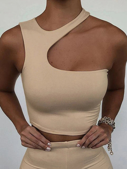 Cut Out Sexy Crop Off Shoulder