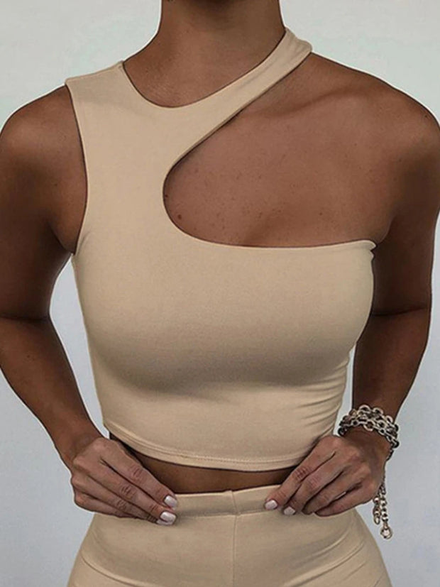 Cut Out Sexy Crop Off Shoulder