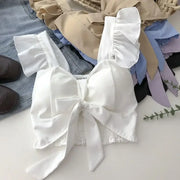 Crop Tops Camis Women Ruffles Sexy