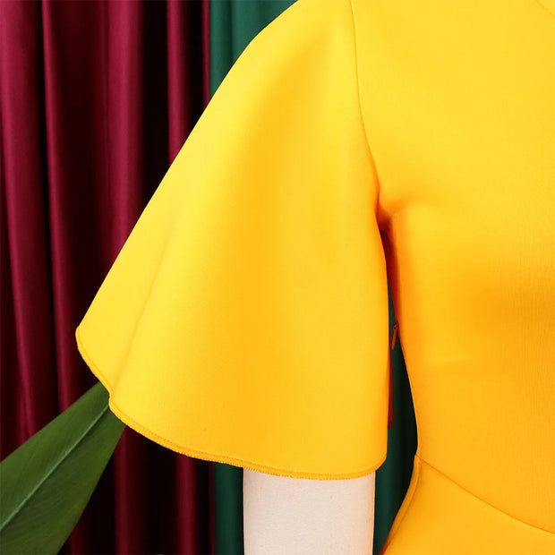 Elegant Party Dresses for Women V Neck Ruffles