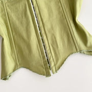 Women Summer Tube Top Corset Bustier Ruffle Hem