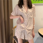 Women's Sleepwear Loungewear Set Short-Sleeved Shorts