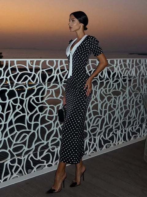 Dot Printed Dresses For Women Fashion Sexy Streetwear