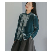 Silk Velvet Shirt Ladies, Long Sleeve