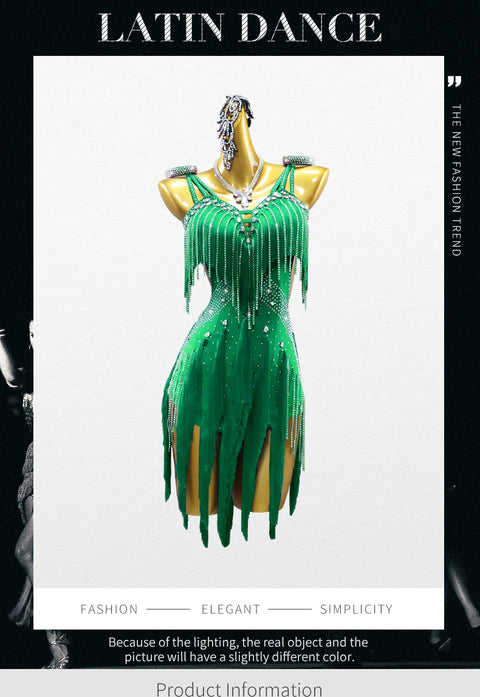 Womens Latin Dance Dresses Competition CostumeSuit