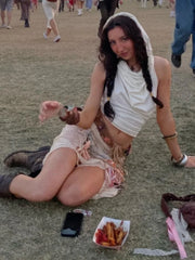 Hooded Crop Top Women Edgy Clothes Y2k