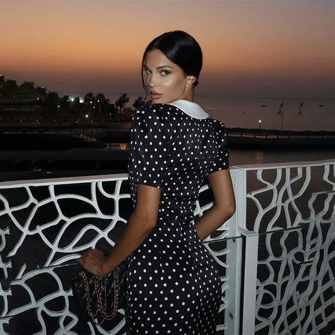 Dot Printed Dresses For Women Fashion Sexy Streetwear