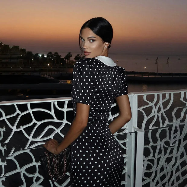 Dot Printed Dresses For Women Fashion Sexy Streetwear