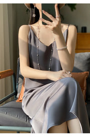 Sexy Comfortable Silk Slip One-Piece Dress RW-D13