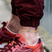 Anklets for Men, Turkey Evil Blue