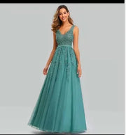 Elegant Evening Dresses فساتين سهرة Bride Banquet Floor-length Robe De Soiree Sexy Backless Long Lace Beading Party Prom Dress