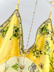 100% Silk Women Crystal Beade