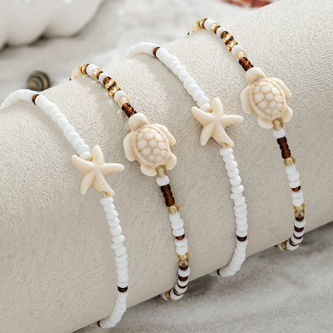 4pcs Boho Chic Starfish