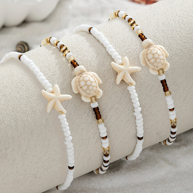 4pcs Boho Chic Starfish
