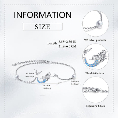 Mermaid Anklet Sterling