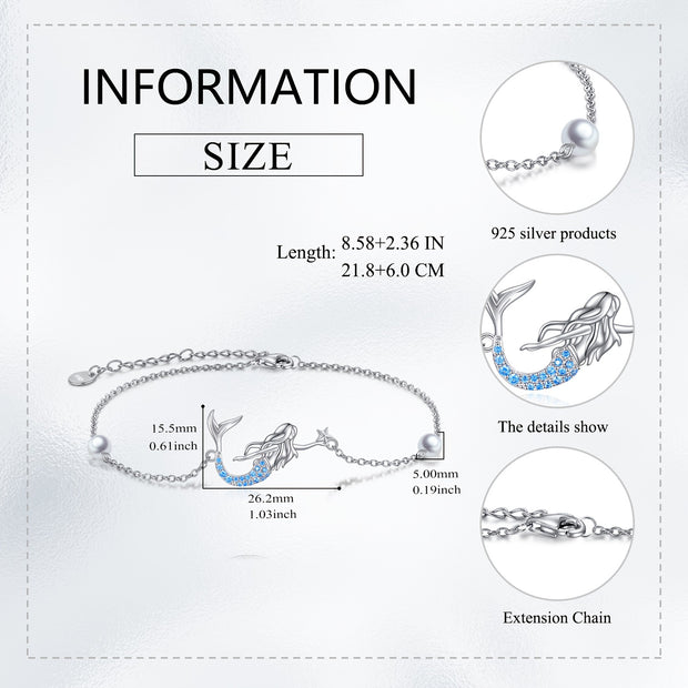 Mermaid Anklet Sterling