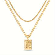 2pcs Initial Letter Necklaces & Chain Necklace, Jewelry Gifts For Men Women