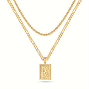 2pcs Initial Letter Necklaces & Chain Necklace, Jewelry Gifts For Men Women