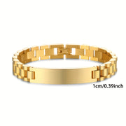 Personalized Stainless Steel Golden Chain Bracelets