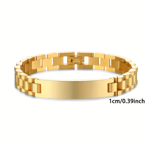Personalized Stainless Steel Golden Chain Bracelets