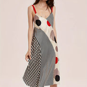 Casual Polka Dot Silk Dress