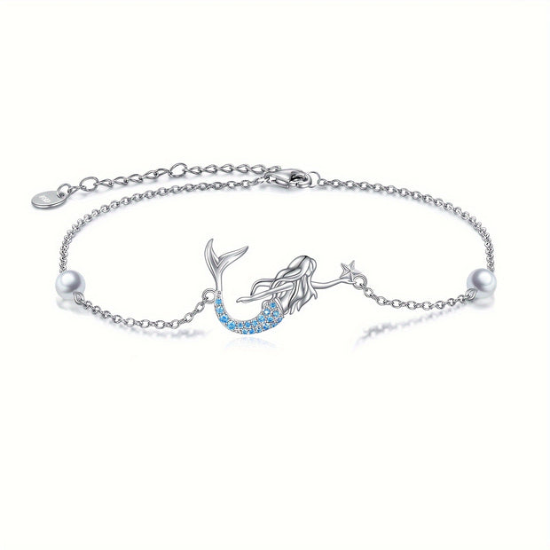 Mermaid Anklet Sterling