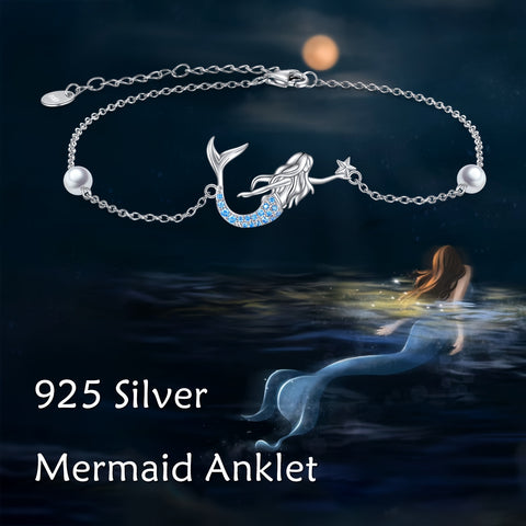 Mermaid Anklet Sterling
