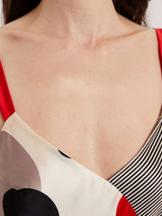 Casual Polka Dot Silk Dress