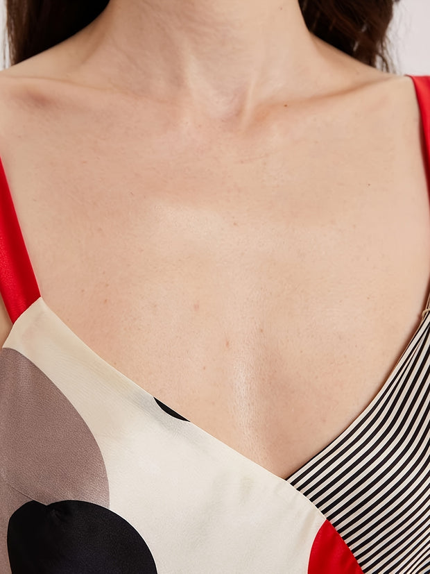 Casual Polka Dot Silk Dress